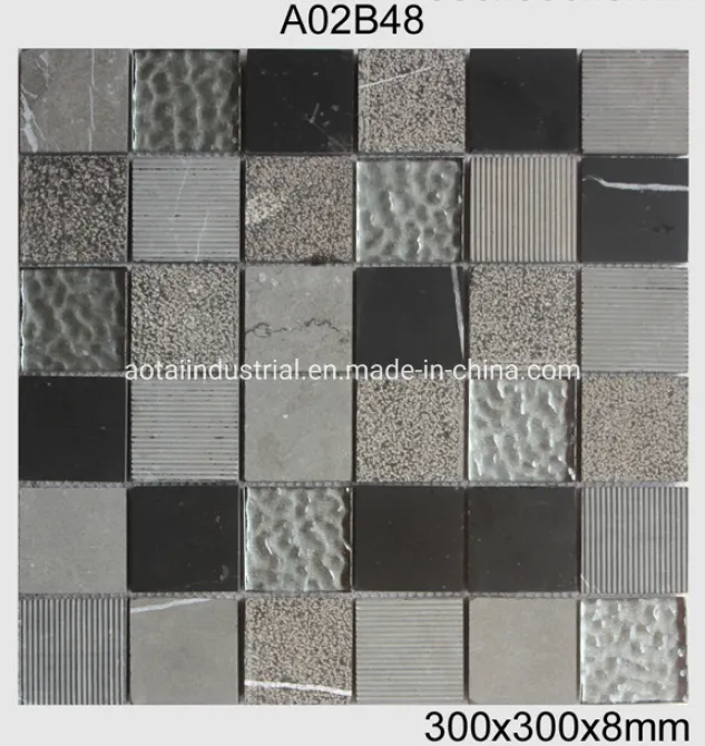 Mosaïque de marbre de tuiles de mur de salle de bains de forme carrée pour le dosseret