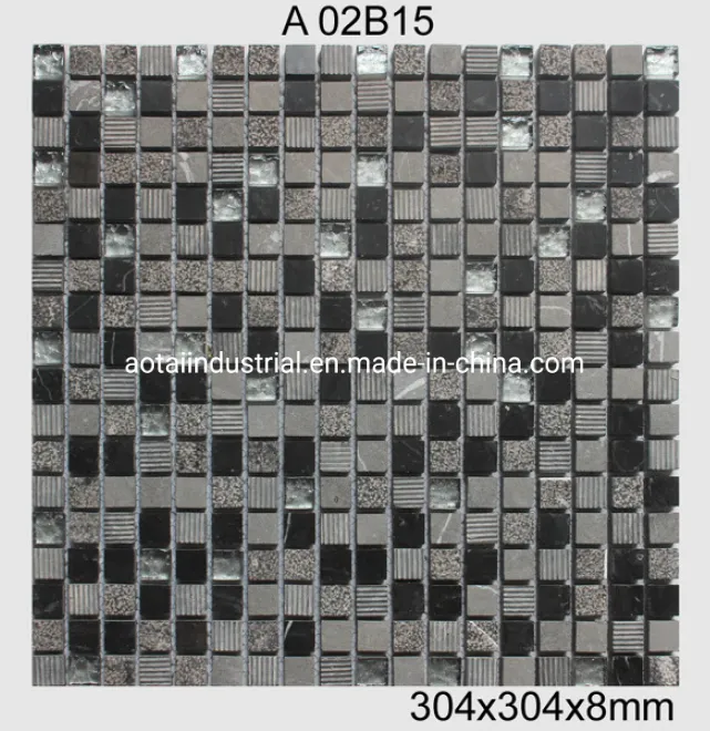 Mosaïque de marbre de carreaux de mur de salle de bain de forme carrée
